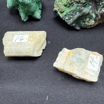 Raw Emerald, Ruby, Aragonite and More (B1-BM)