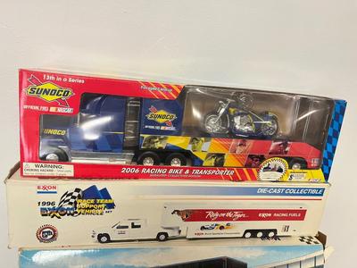 LOT 121: Collection of Toy Trucks with Original Packaging - Mobil, Sunoco and More