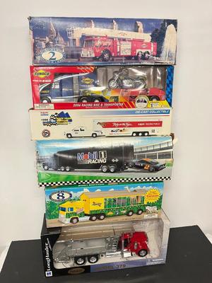 LOT 121: Collection of Toy Trucks with Original Packaging - Mobil, Sunoco and More