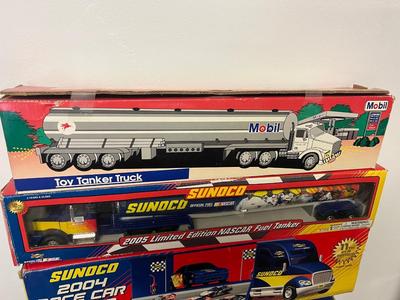 LOT 123: Collection of Toy Trucks with Original Packaging - Sunoco, Mobil, More