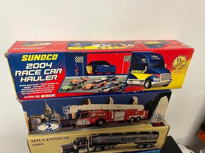 LOT 123: Collection of Toy Trucks with Original Packaging - Sunoco, Mobil, More