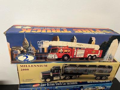 LOT 123: Collection of Toy Trucks with Original Packaging - Sunoco, Mobil, More