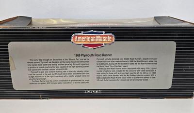 LOT 166: American Muscle 1965 Cobra 427 Roadster, 1969 Plymouth Road Runner, and 1968 Cobra Jet