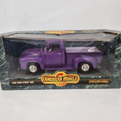 LOT 167: Harley-Davidson Limited Edition F-150 Pickup, American Muscle 1956 Ford Street Rod, and 1955 Pink Ford Thunderbird