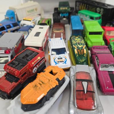 LOT 178: HotWheels Crane Trucks, Rock on Wheels Truck, and More