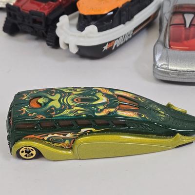 LOT 178: HotWheels Crane Trucks, Rock on Wheels Truck, and More