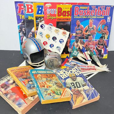 LOT 181: Vintage Sports Collectibles, - Baseball, Football, Basketball