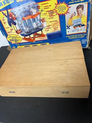 LOT 184: Billy Builder's Tool Box and Popular Mechanics Motor-Works Toy Sets