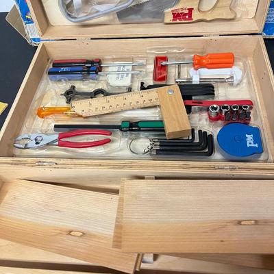 LOT 184: Billy Builder's Tool Box and Popular Mechanics Motor-Works Toy Sets