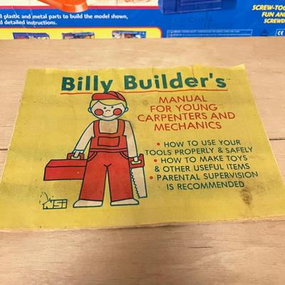 LOT 184: Billy Builder's Tool Box and Popular Mechanics Motor-Works Toy Sets
