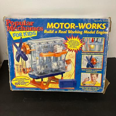 LOT 184: Billy Builder's Tool Box and Popular Mechanics Motor-Works Toy Sets