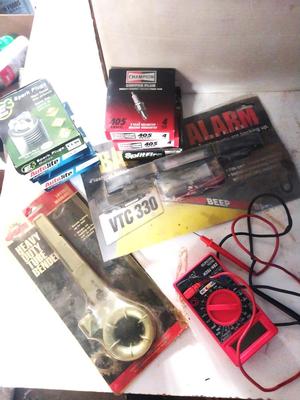 BACKUP ALARM-HEAVY DUTY TUBE BENDER--MULTI TESTER AND SPARKPLUGS