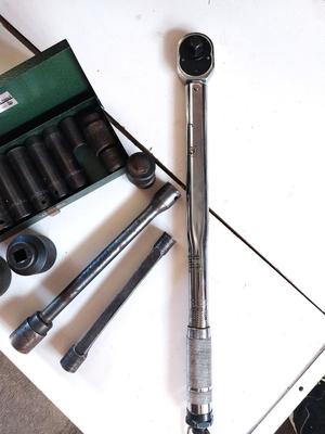 LARGE WRENCH AND SOCKETS