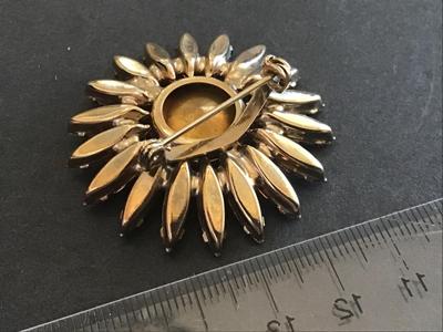Pink Rivoli Rhinestone Brooch. Gorgeous