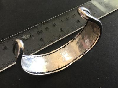 Silver Tone Hammered Style Cuff