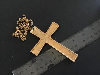Marked Statement Necklace Gold Tone