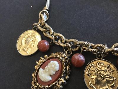 Vintage Cameo Coin Bracelet