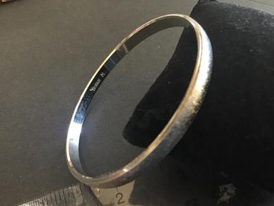 Trafari Silver Tone Bracelet Ribbed