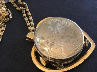 Mechanical Working Swiss Quartex Heart Watch Necklace