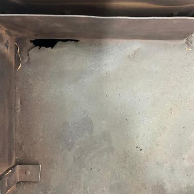 Sale Photo Thumbnail #33: Wood coal
Missing bolt for hinge on right side
Very heavy, ~300 lbs
Measures: 45.75" long x 25" deep x 32" high
Comes with fitting glass top.