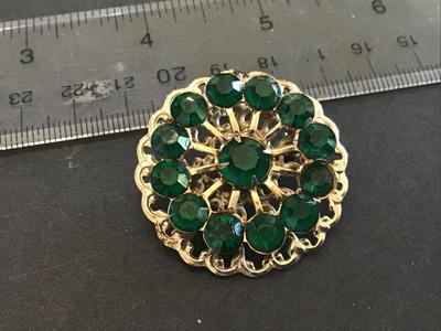 Green Vintage Fashion Brooch