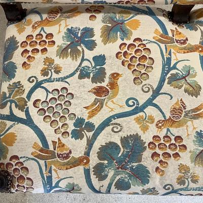 Sale Photo Thumbnail #53: Upholstery is pinned in nail head trim
Measures: 44" wide x 23" deep x 44" high x 16" seat height
very good condition
purchased from Les Pierre Antiques in NY 2004 for $5600