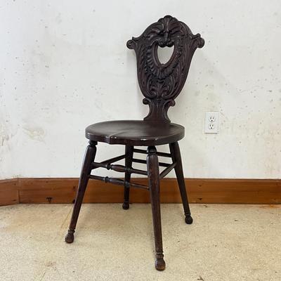 Sale Photo Thumbnail #76: Made of stained English Oak
Measures: 37.5"high x 15.5" wide x 16.25" deep x 18.5" seat height
