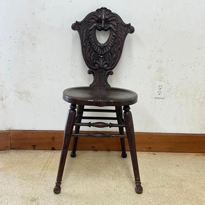 Sale Photo Thumbnail #82: Made of stained English Oak
Measures: 37.5"high x 15.5" wide x 16.25" deep x 18.5" seat height