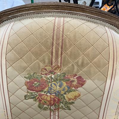 Sale Photo Thumbnail #130: signs of wear and stains on top of backrest on both chairs 
Both measure: 32" wide x 26" deep x 37" high x 19" seat height