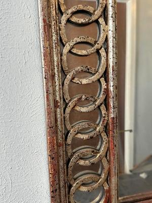 Italian Giltwood Mirror with Interlocking Ring Border