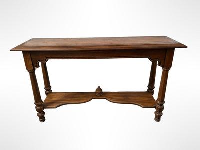 Wooden Console Table with Lower Shelf
