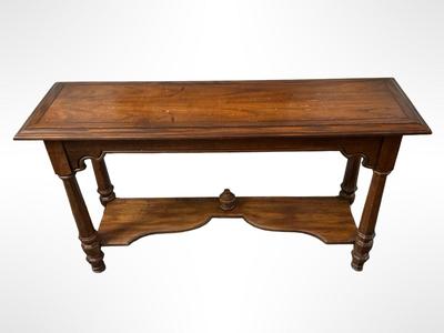 Wooden Console Table with Lower Shelf