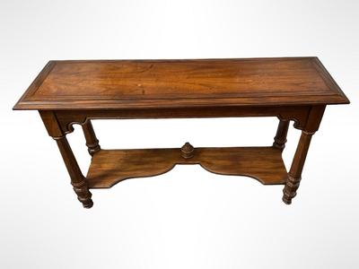 Wooden Console Table with Lower Shelf