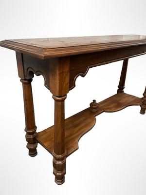 Wooden Console Table with Lower Shelf