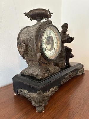 New Haven Clock Co. Figural Mantel Clock