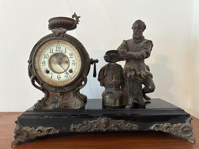 New Haven Clock Co. Figural Mantel Clock