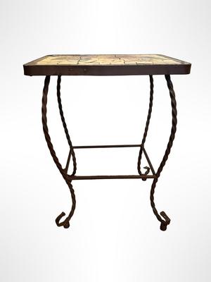 Mosaic Sunflower Tile Top Accent Table