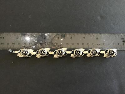 Rhinestone Rose Bracelet