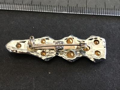 Silvertone Rhinestone Pin