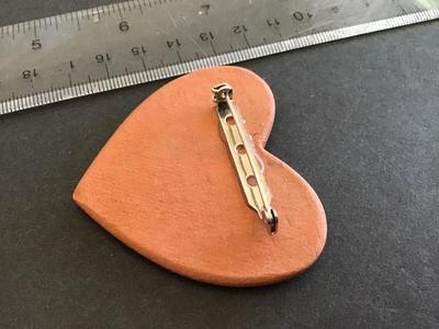 Pottery Heart Brooch