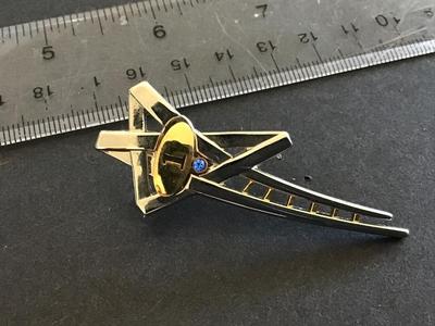 Silver Gold Tone Brooch