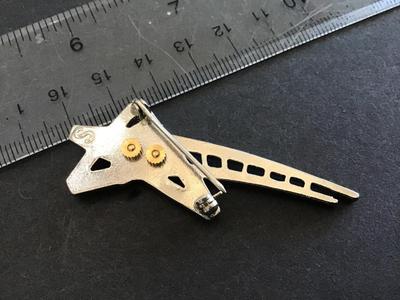 Silver Gold Tone Brooch