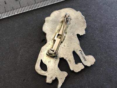 Antique Lion Brooch. Metzke signed
