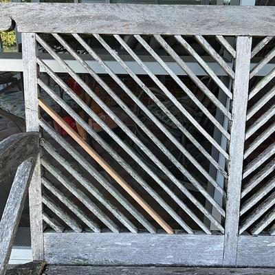 Sale Photo Thumbnail #265: Has been repaired, does have age
Measures: 7'6" wide x 31" deep x 42" high x 22" seat depth x 17.5" seat height