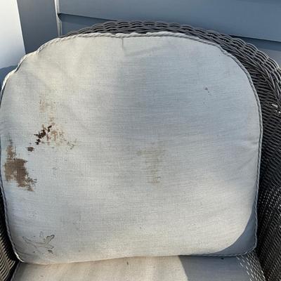 Sale Photo Thumbnail #276: Comes with cushions, all cushions have stains on one side.
36”W x 37.5”D x 36”H with 18” Seat height