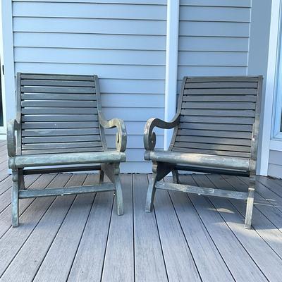 Sale Photo Thumbnail #285: Comes with two cushions, both have small stains
Both measure: 26" wide x 40" deep x 36" high x 20" seat height x 23" seat depth