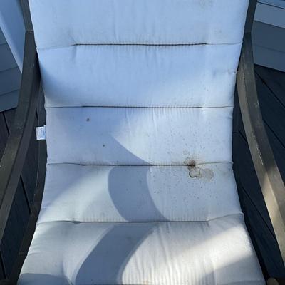 Sale Photo Thumbnail #286: Comes with two cushions, both have small stains
Both measure: 26" wide x 40" deep x 36" high x 20" seat height x 23" seat depth