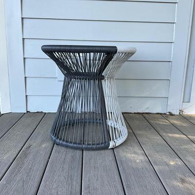 Sale Photo Thumbnail #301: Comes with seat cushions
28" wide x 18" seat height x 33" high x 19" seat depth x 26" deep
Table 18"Diameter x 18.25"H