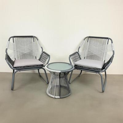 Sale Photo Thumbnail #304: Comes with seat cushions
28" wide x 18" seat height x 33" high x 19" seat depth x 26" deep
Table 18"Diameter x 18.25"H