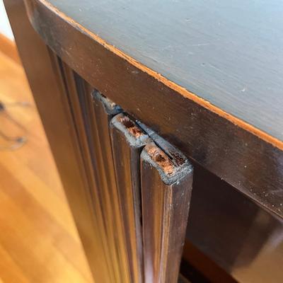 Sale Photo Thumbnail #308: Comes with spare feet
Has few scratches on top please refer to photos
Twelve drawers. Big scratch on left side
Left side track has small derailing
Measures: 48" wide x 21.5" deep x 36" high